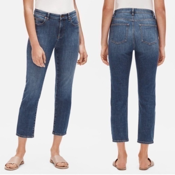 Eileen Fisher Organic Cotton Straight Leg Ankle
Jeans 6P​​ - Picture 1 of 8